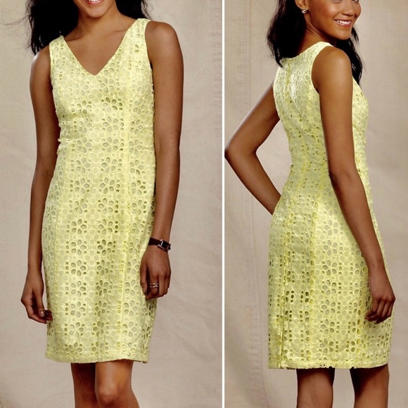 Tommy Hilfiger Dresses & Skirts - Tommy Hilfiger Yellow Eyelet Dress